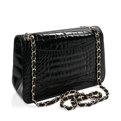 Chanel Alligator Jumbo Double Flap Black 2 of 8