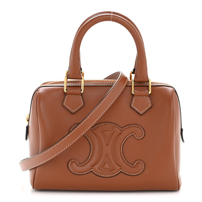Celine Smooth Calfskin Triomphe Small Boston Bag Tan 1 of 40