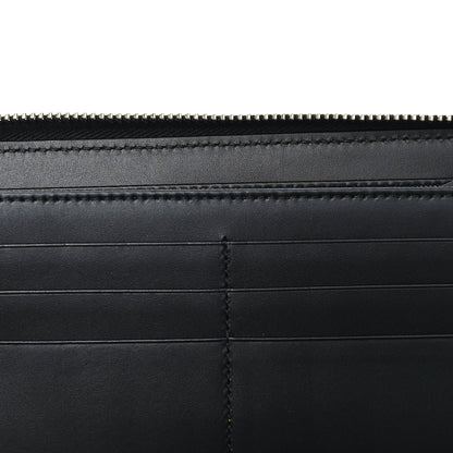 Gucci GG Supreme Monogram Web Zip Around Wallet Black Grey 5 of 6