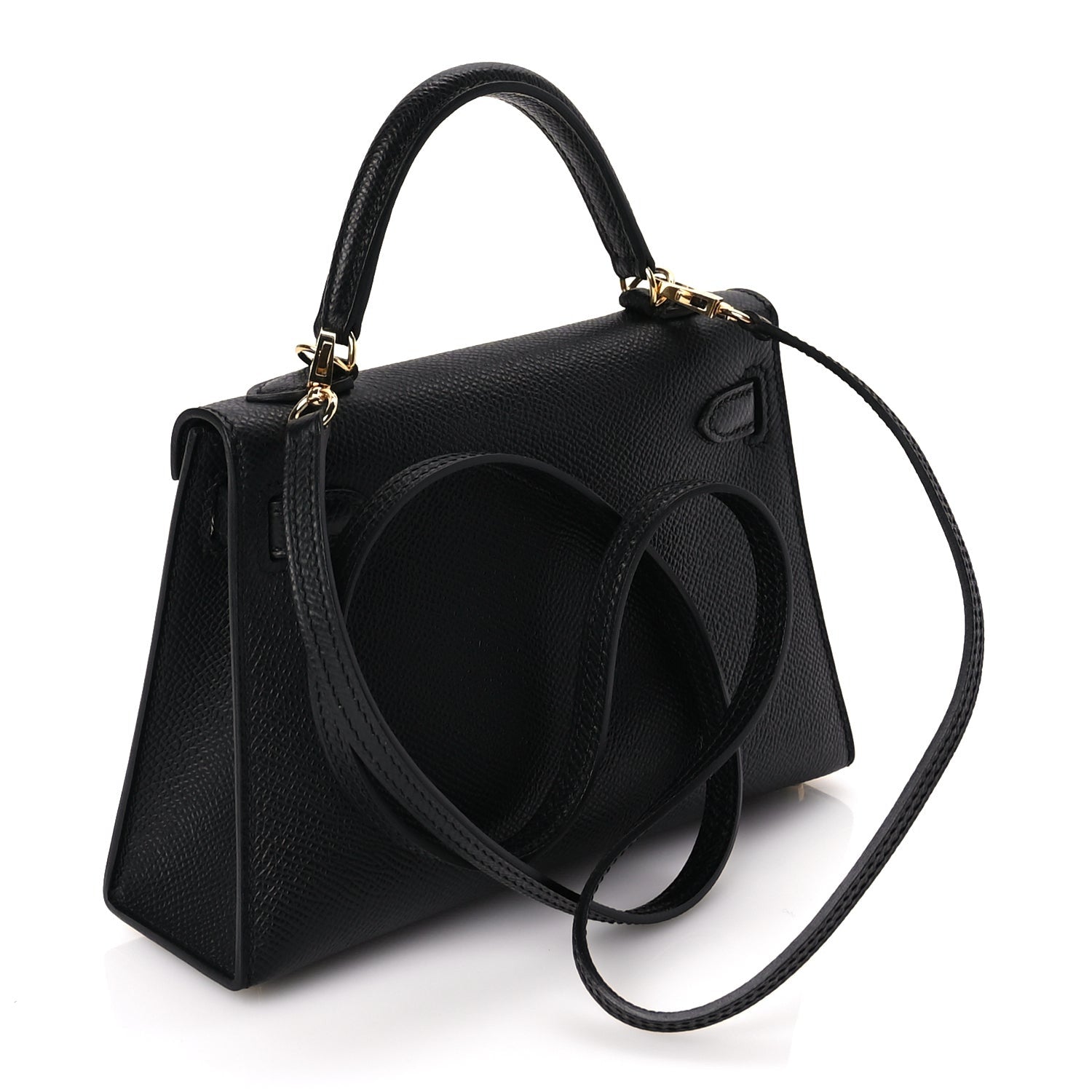 Hermes Epsom Mini Kelly Sellier 20 Black 2 of 9