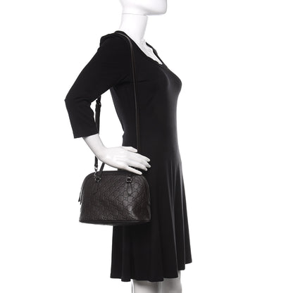 Gucci Guccissima Mini Dome Bag Dark Brown 2 of 10