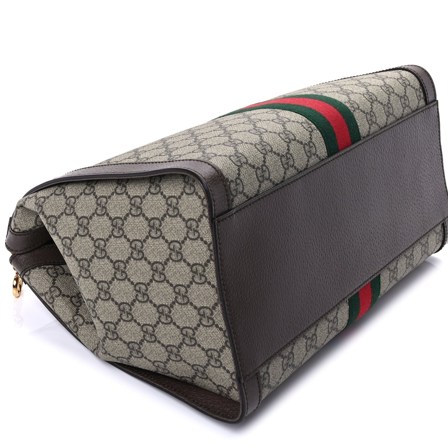 Gucci GG Supreme Monogram Web Medium Ophidia Tote Bag  Brown 8 of 8
