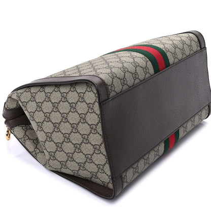 Gucci GG Supreme Monogram Web Medium Ophidia Tote Bag  Brown 8 of 8