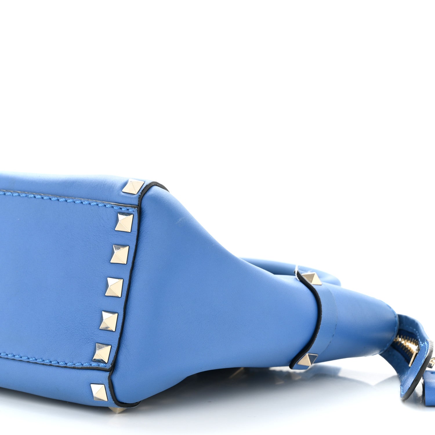 Valentino Garavani Vitello Mini Rockstud Double Handle Tote Light Sapphire 9 of 13