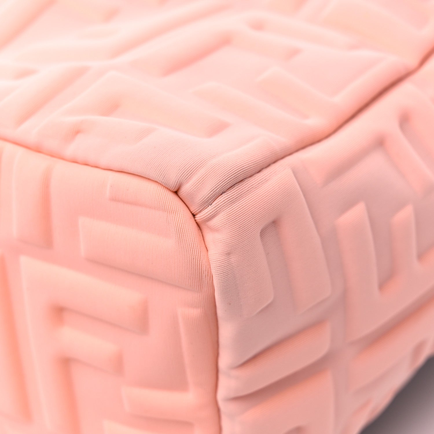 Fendi Econyl Nylon Lycra Vitello Seta FF Embossed Kids Backpack Pink 9 of 13