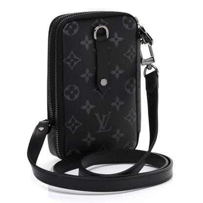 Louis Vuitton Monogram Eclipse Reverse Double Phone Pouch 2 of 8