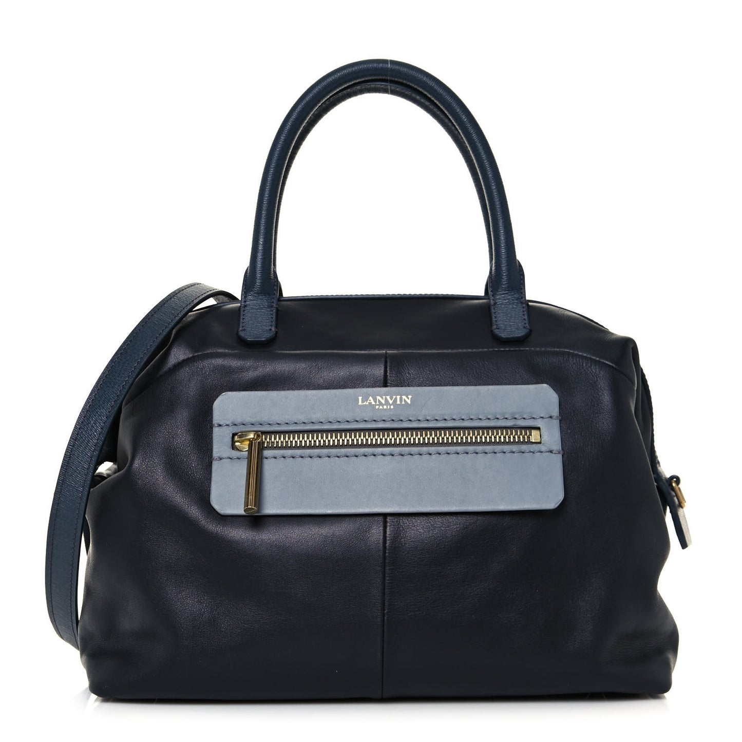 Calfskin Padam Bowling Bag Black