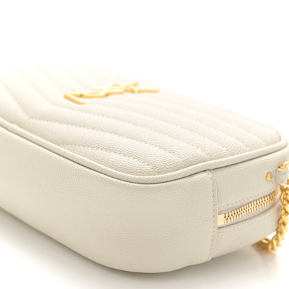 Saint Laurent Grain De Poudre Matelasse Monogram Mini Lou Camera Bag Crema Soft 10 of 11