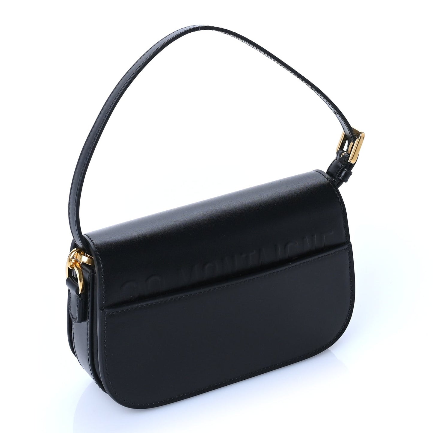 Box Calfskin 30 Montaigne Small Avenue Bag  Black