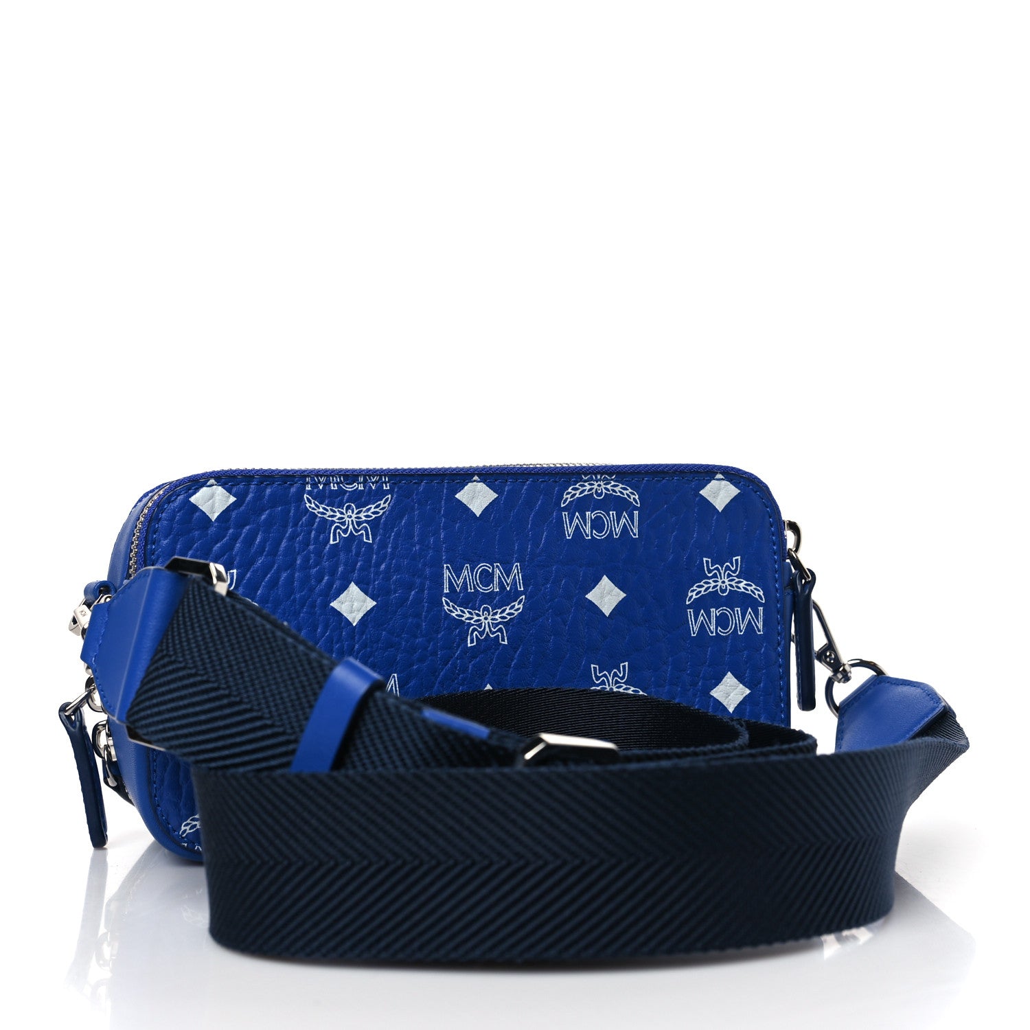MCM Visetos Dopp Kit Crossbody Blue 3 of 10
