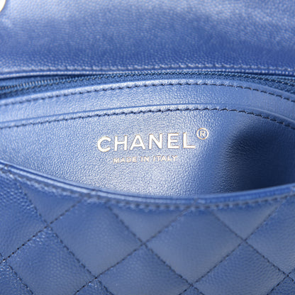 Chanel Caviar Quilted Mini Rectangular Flap Blue 6 of 10