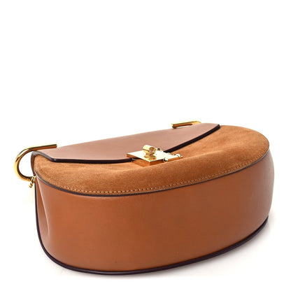 Chloe Suede Smooth Calfskin Mini Drew Shoulder Bag  Caramel 3 of 8