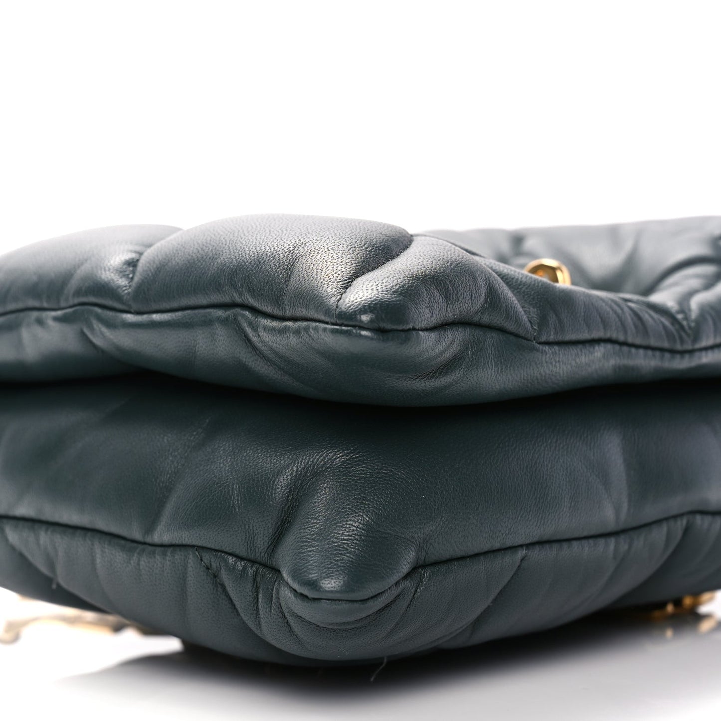 Nappa Pillow Quilted Little Softie Bag  Green