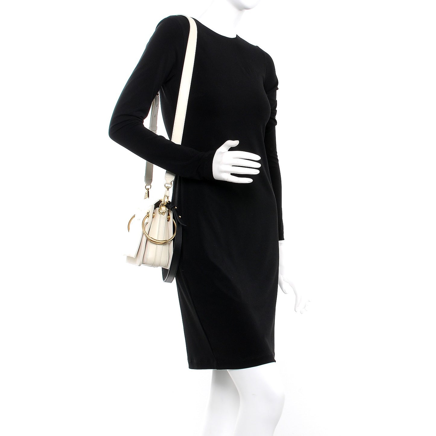 Calfskin Medium Roy Bag Natural White