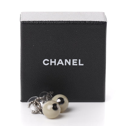 Chanel Ruthenium CC Bead Drop Earrings 5 of 5