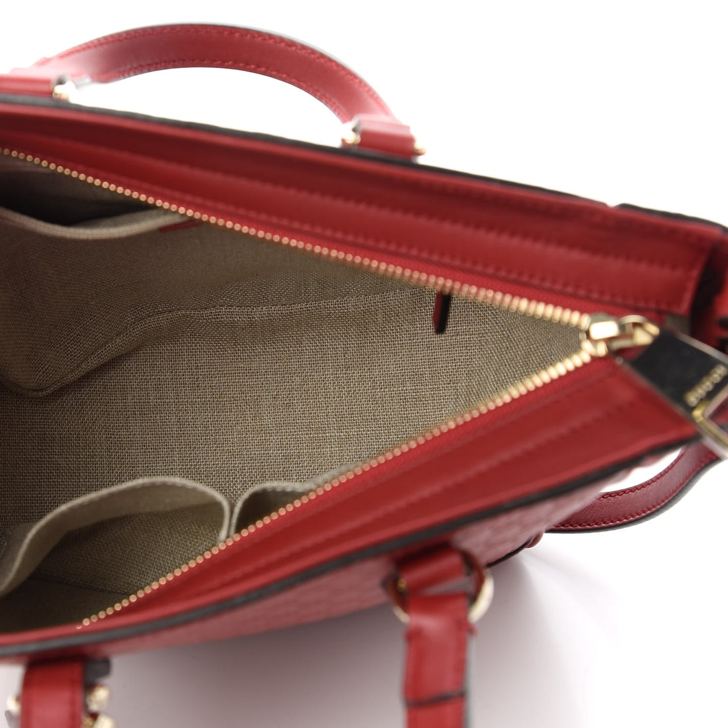 Microguccissima Small Bree Tote Red