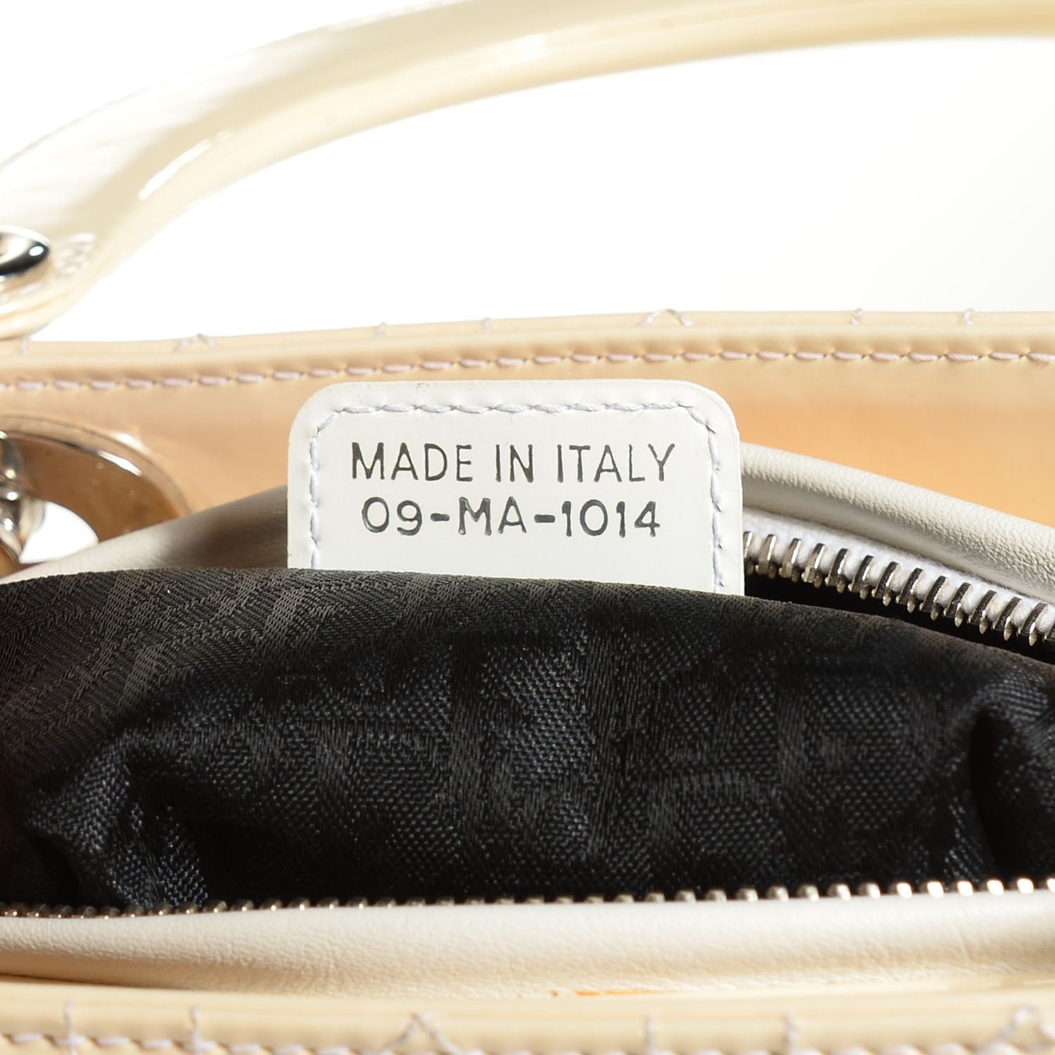 Christian Dior Patent Cannage Stitched Medium Lady Dior Beige 7 of 7