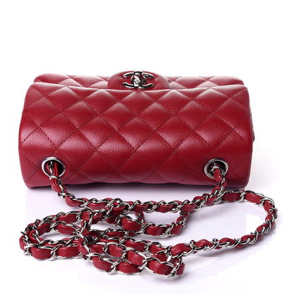 Chanel Caviar Quilted Mini Rectangular Flap Red 10 of 11