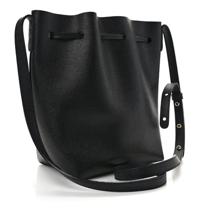 Mansur Gavriel Saffiano Mini Bucket Bag Black 3 of 15