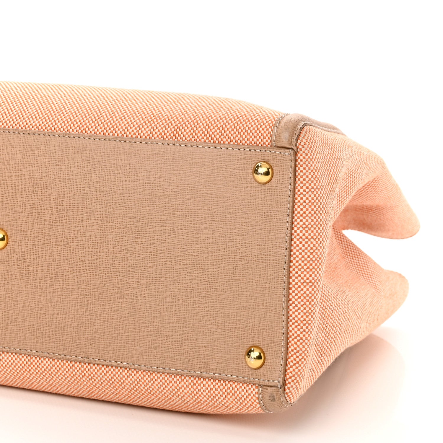 Fendi Canvas Vitello Regular 2Jours Tote Beige 12 of 12