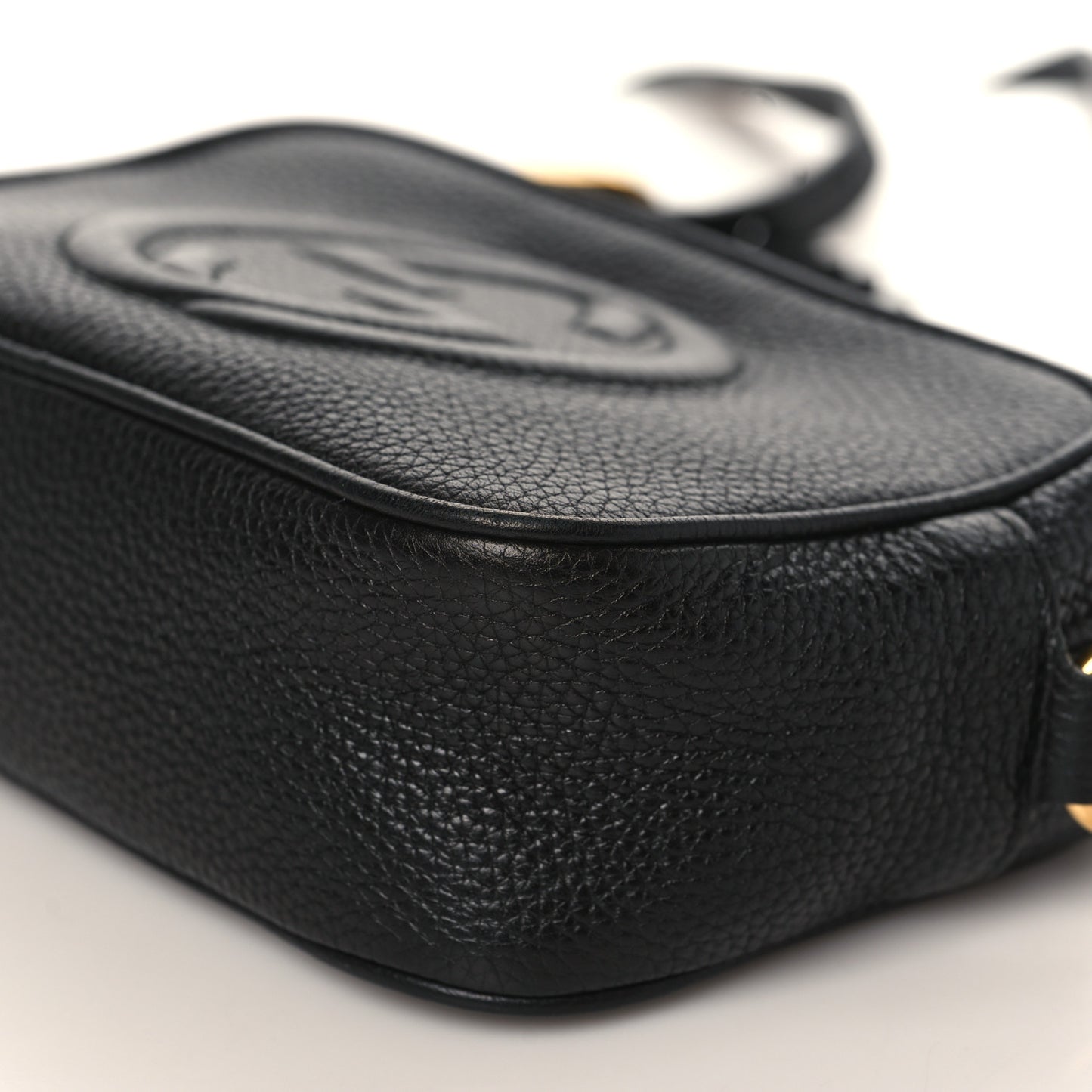 Pebbled Calfskin Mini Soho Disco Bag Black