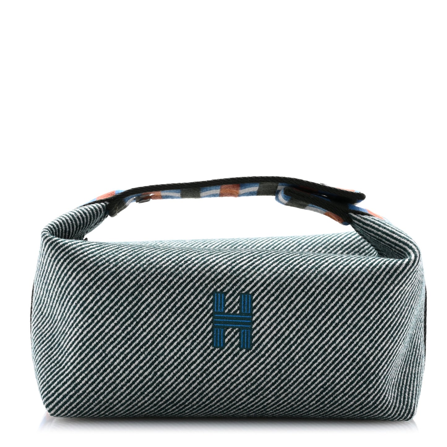 Wool Small Bride-A-Brac H Natte Pouch Vert Foret