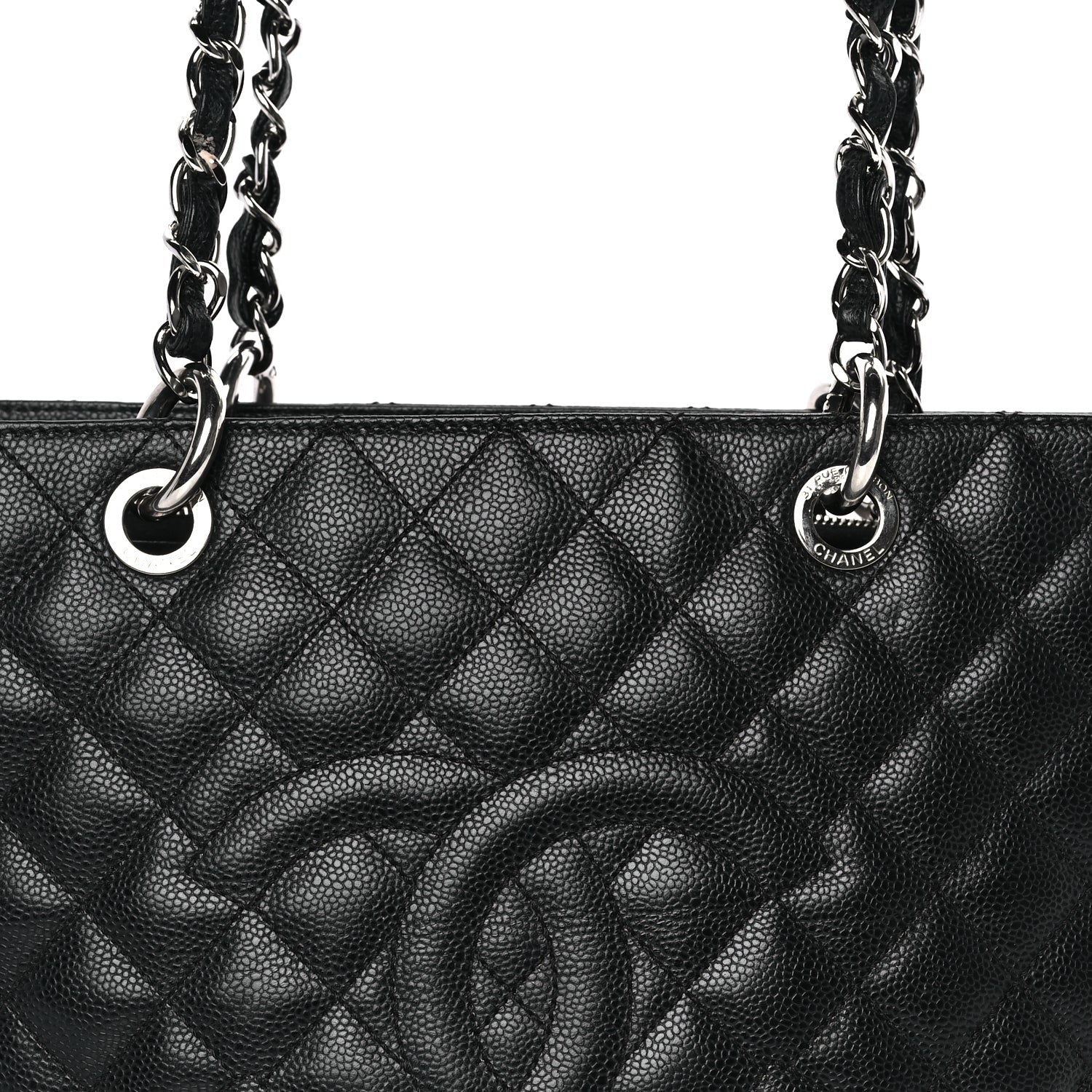 Chanel Caviar Quilted Grand Shopping Tote GST Black 7 of 7