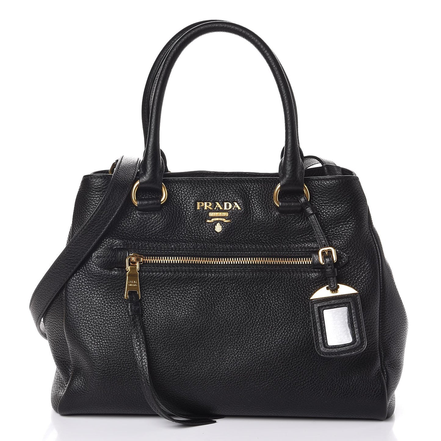 Vitello Phenix Shopping Tote Black