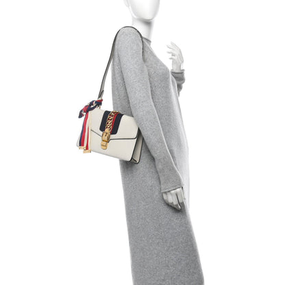 Gucci Calfskin Small Sylvie Shoulder Bag Off White 2 of 7