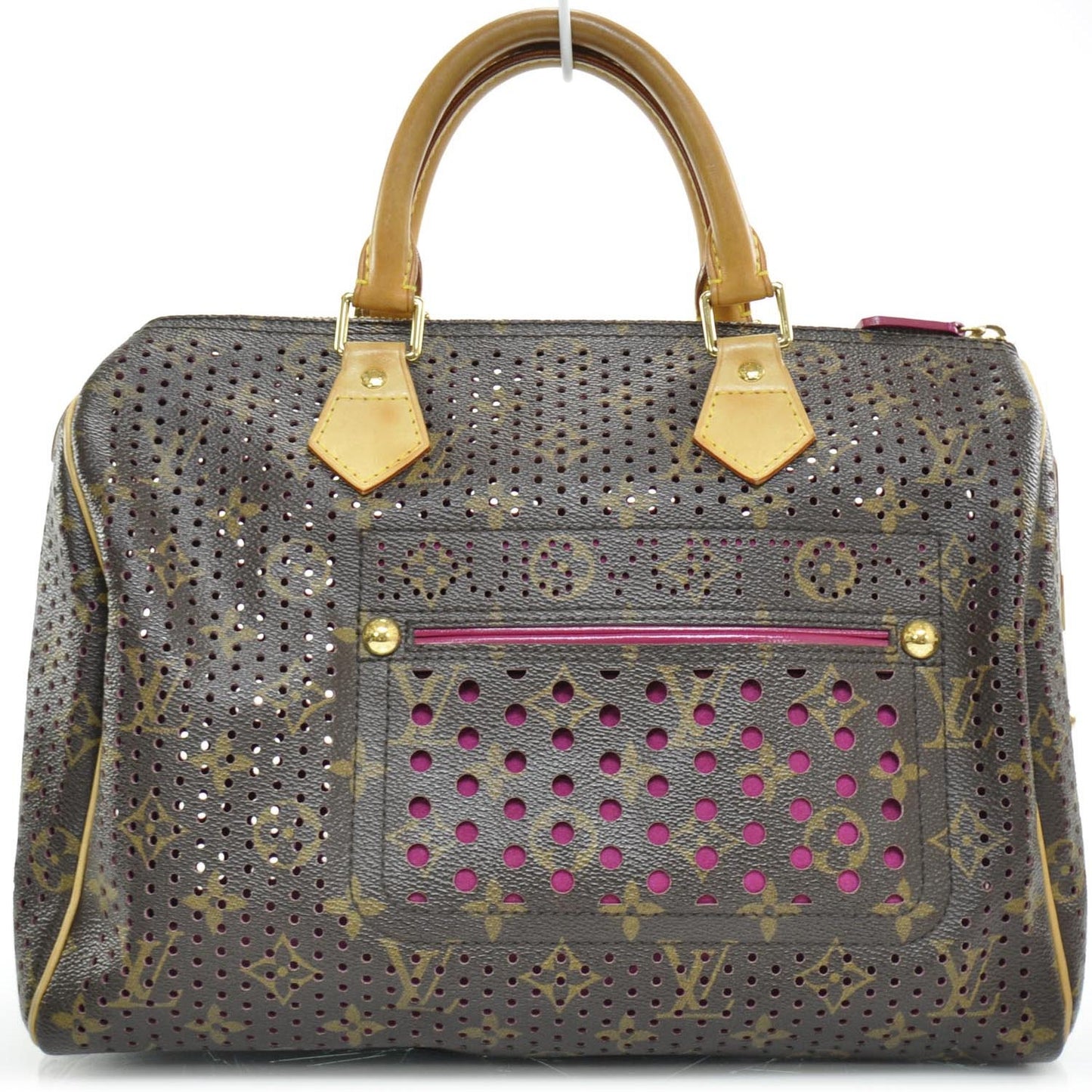 Monogram Perforated Speedy 30 Fuchsia