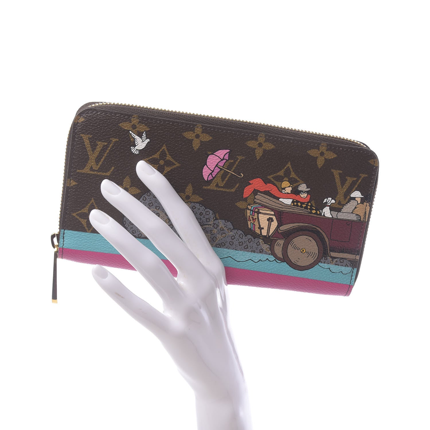 Louis Vuitton Monogram 2015 Christmas Animation Zippy Wallet Hibiscus 2 of 6