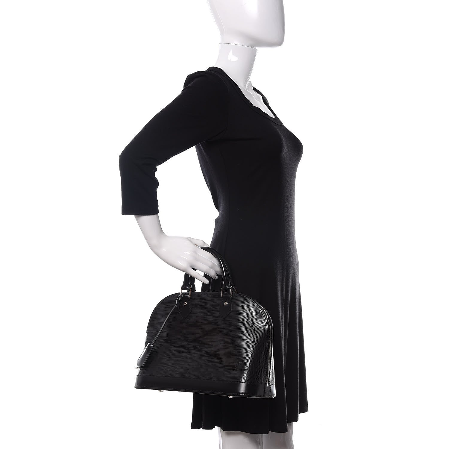 Louis Vuitton Epi Alma MM Black 2 of 9