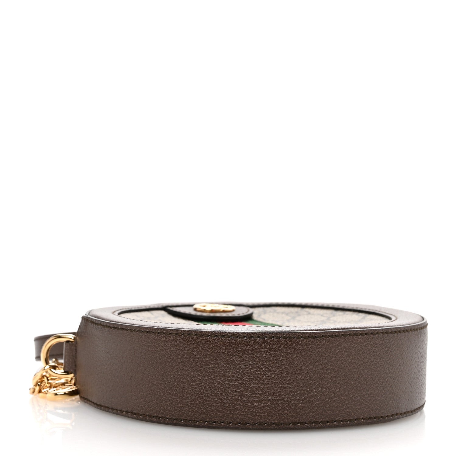Gucci GG Supreme Monogram Web Mini Ophidia Round Shoulder Bag Brown 4 of 7