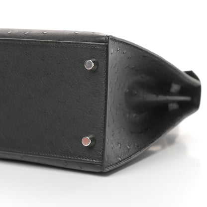 Hermes Ostrich Kelly Sellier 28 Black 10 of 11