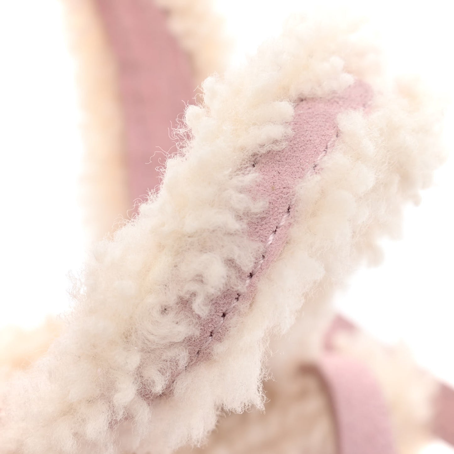 X UGG Suede Shearling Small Shopping Bag Pink