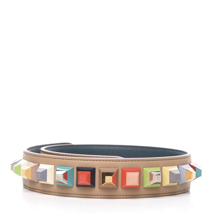 Fendi Vitello Dolce Plexiglass Bi-Color Studded Strap You Cuoio Oceano Multicolor 2 of 4