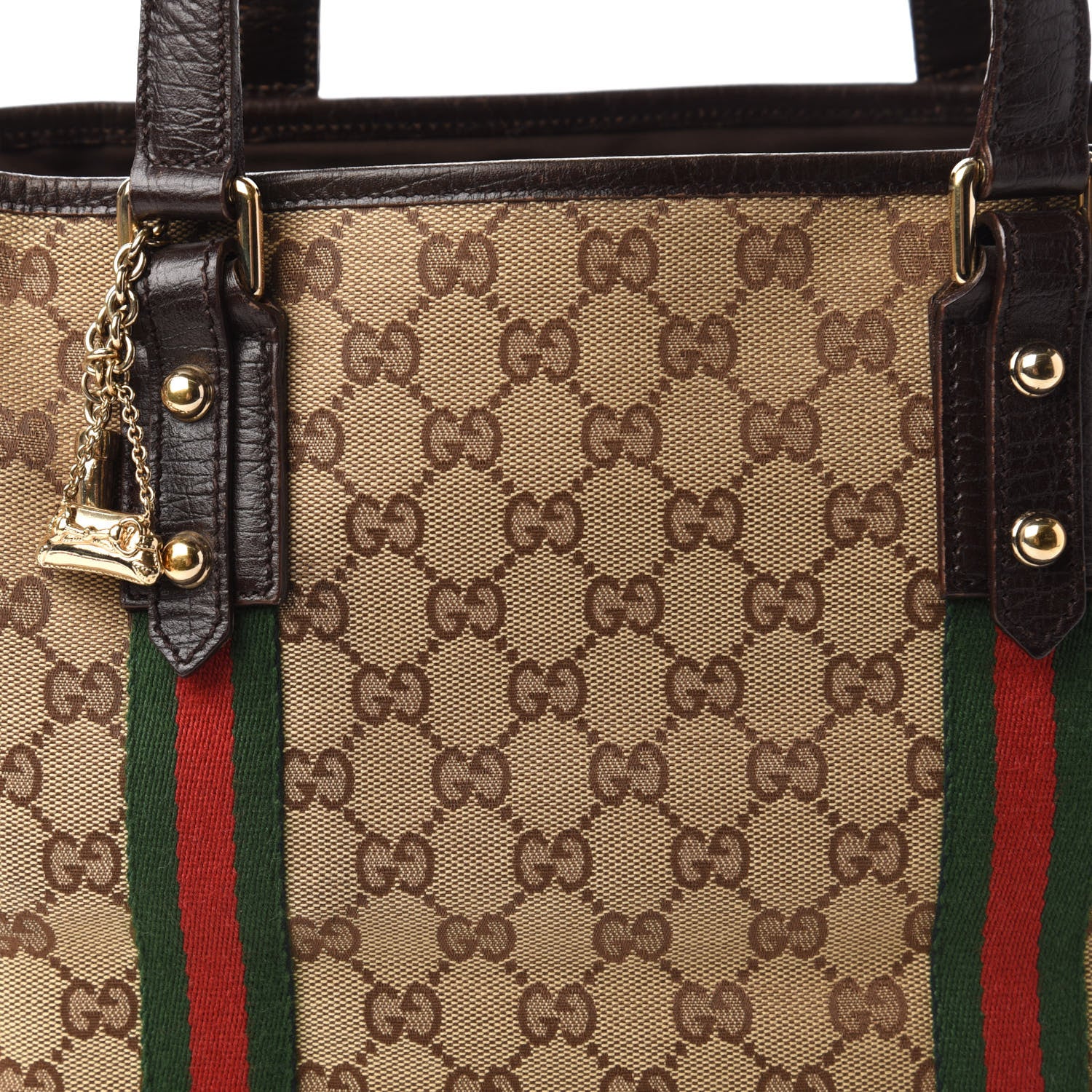 Gucci Monogram Medium Jolicoeur Tote Dark Brown 10 of 11