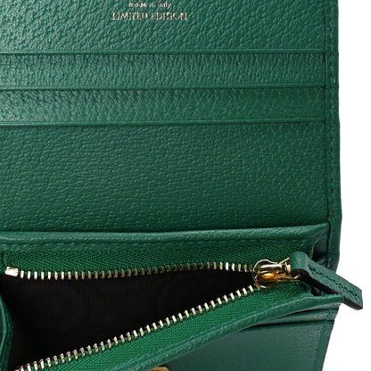 Gucci GG Supreme Monogram Flora Web Ophidia Card Case Green 6 of 7