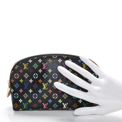 Louis Vuitton Monogram Multicolor Cosmetic Pouch Black Grenade 2 of 7