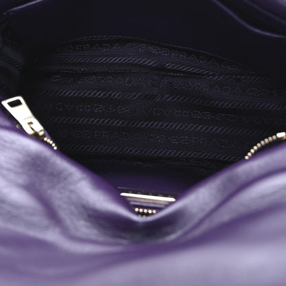 Prada Nappa Re-Nylon Triangle Quilted Patchwork System Flap Shoulder Bag Viola 5 of 7