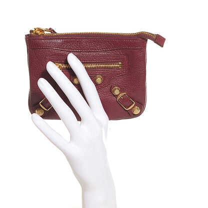 Balenciaga Chevre Hamilton Giant 12 Gold Hardware M Porte-Monnaie Coin Purse Cassis 2 of 11