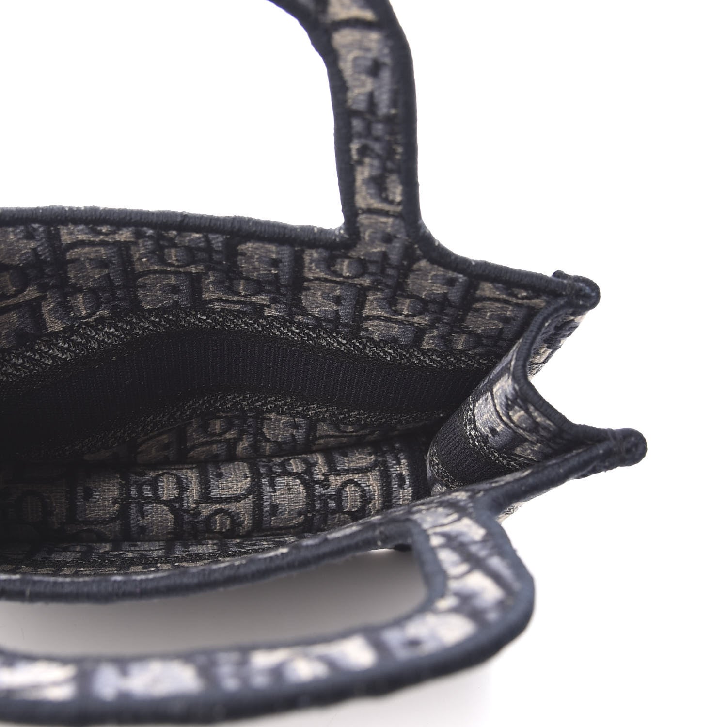 Christian Dior Oblique Mini Book Tote Blue Multicolor 7 of 9