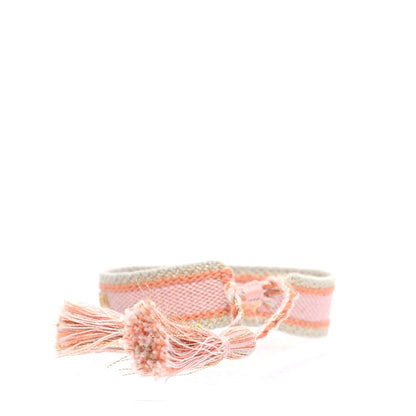 Christian Dior Woven Cotton J'Adior Friendship Bracelet Set Gold Pink 2 of 4