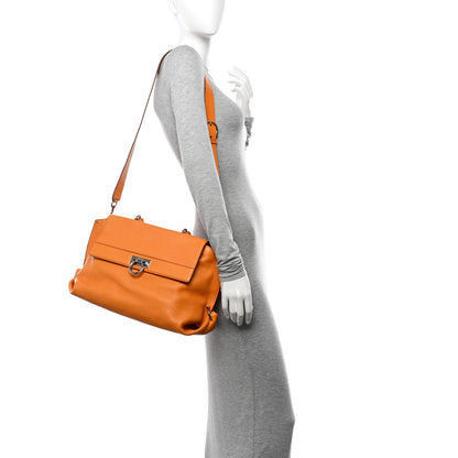 Salvatore Ferragamo Calfskin Large Sofia Shoulder Bag Olivello 2 of 10