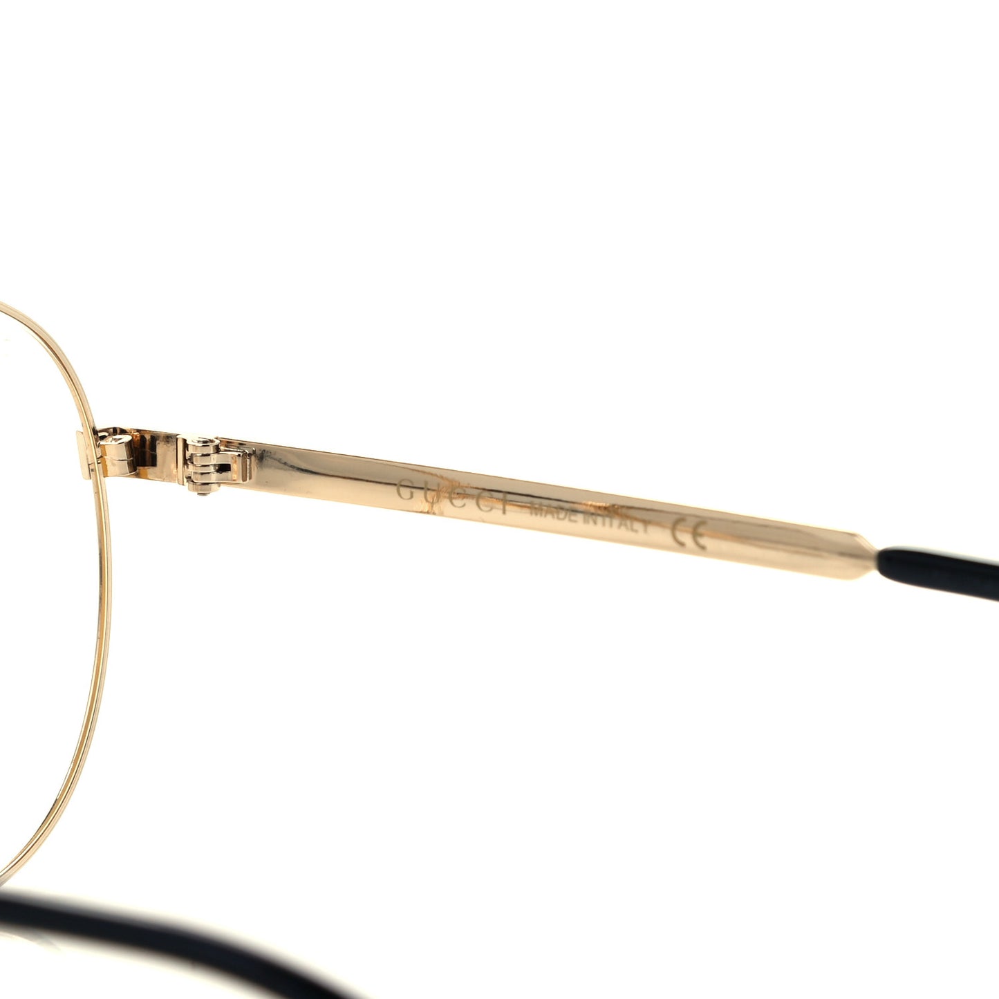 Aviator Eyeglasses GG0138S Gold Black