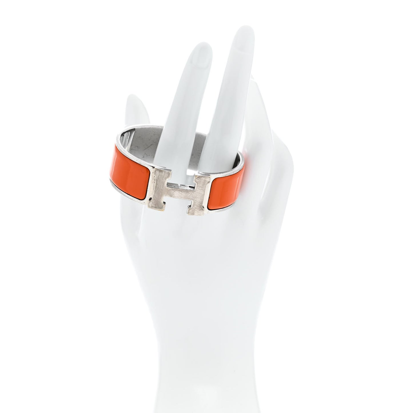 Enamel Wide Clic Clac H Bracelet PM Orange