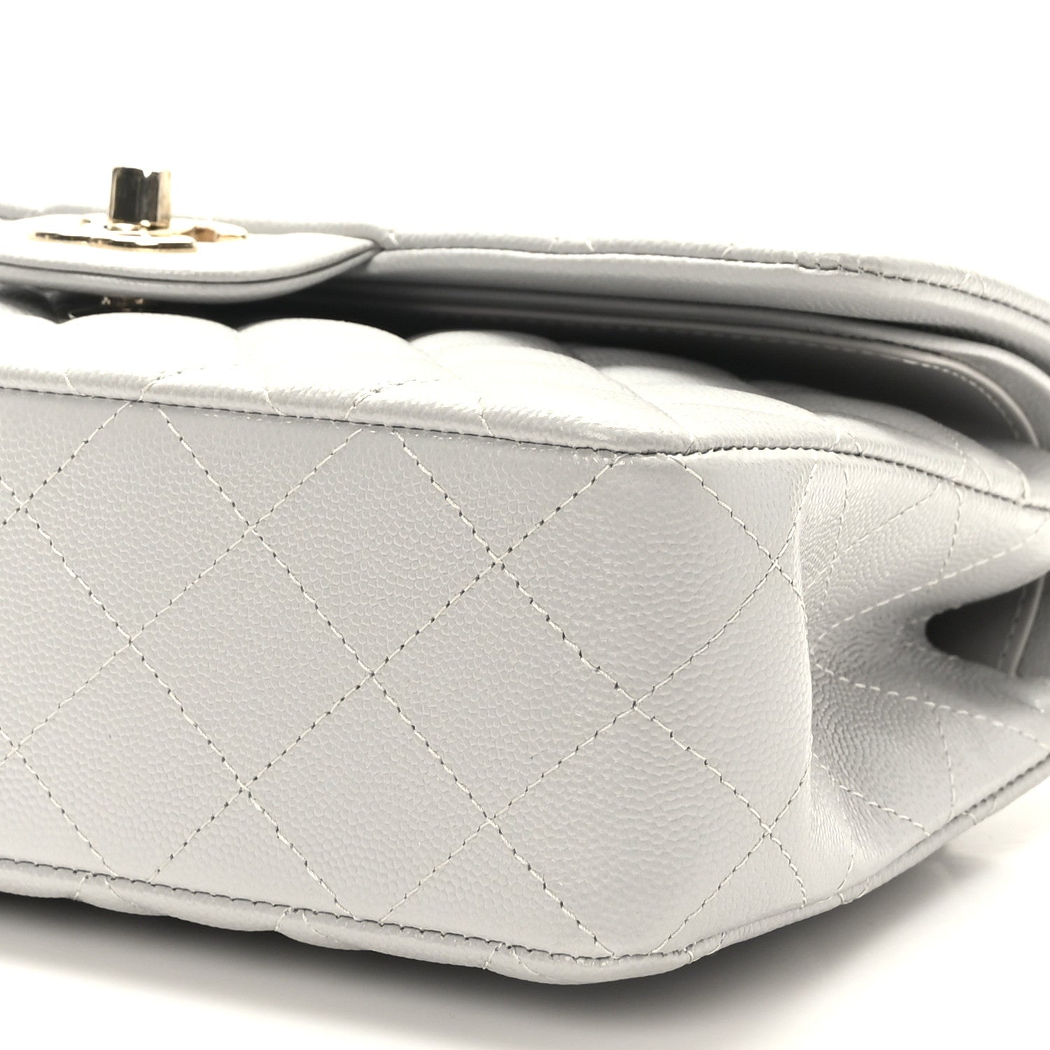 Chanel Caviar Quilted Small Double Flap Grey 9 of 10