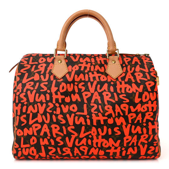 Louis Vuitton Monogram Graffiti Speedy 30 Orange 1 of 1