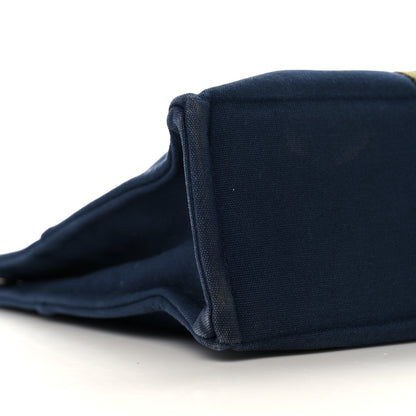 Hermes Canvas Fourre Tout MM Navy Brown 7 of 9