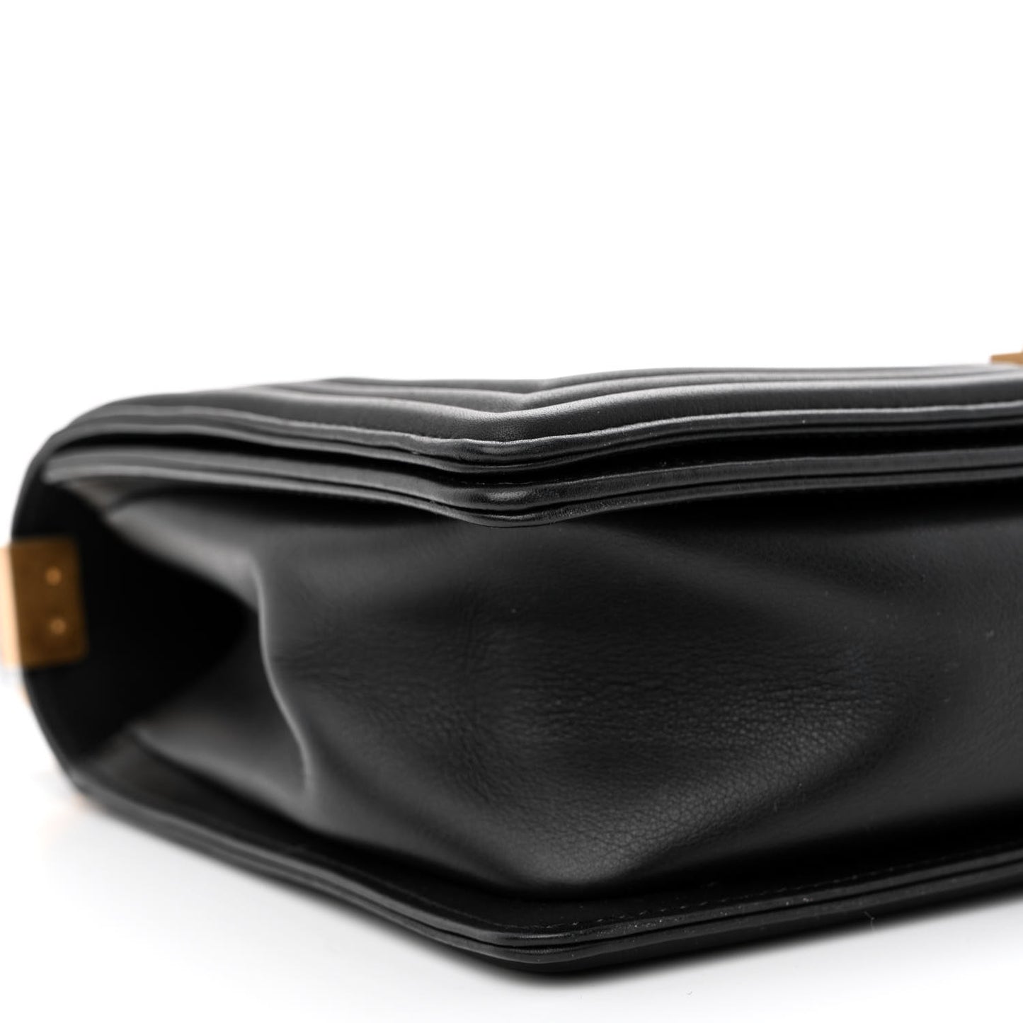 Calfskin Quilted New Medium Boy Flap Black